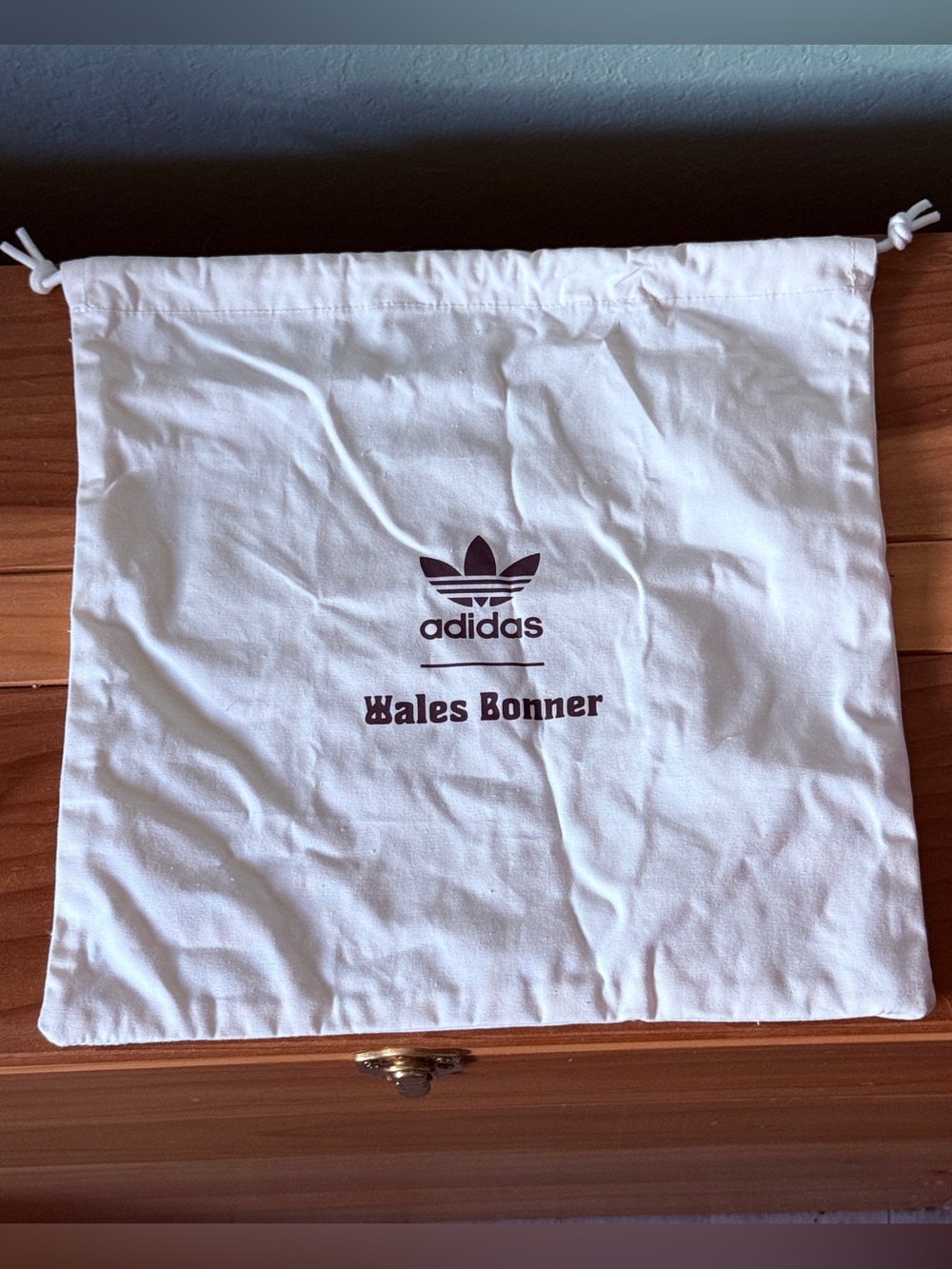 Adidas Wales Bonner Cotton Drawstring Dust Bag Shoe Storage 12 x 12.5”